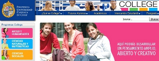 [reprodução site do College UC / Chile. visualizado em 22 de janeiro de 2013 às 16h17]